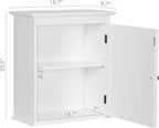 Spirich Small Bathroom Wall Cabinet, Wall Mounted Storage Cabinet, Medicine - Image 3