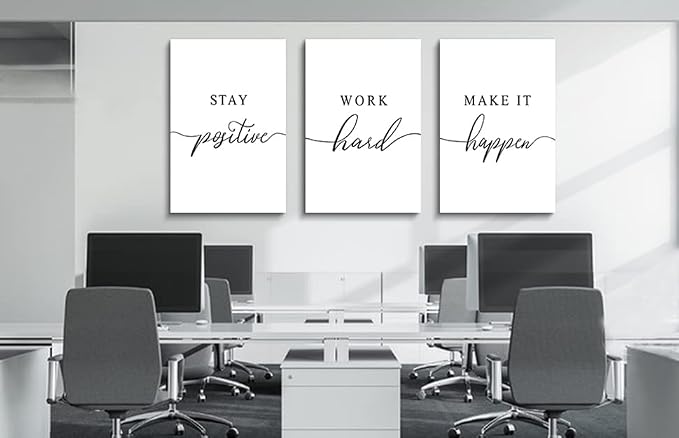Framed Canvas Wall Art Positive Quotes, Office Wall Art Decor, Positive - Image 6