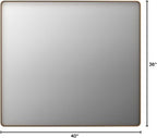 LOAAO 40”X36” Gold Bathroom Mirror, Rounded Rectangle Gold Frame Mirror - Image 9