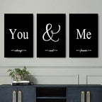 GUBIYU Set of 3 Framed Farmhouse You and Me Wall Art - Image 3