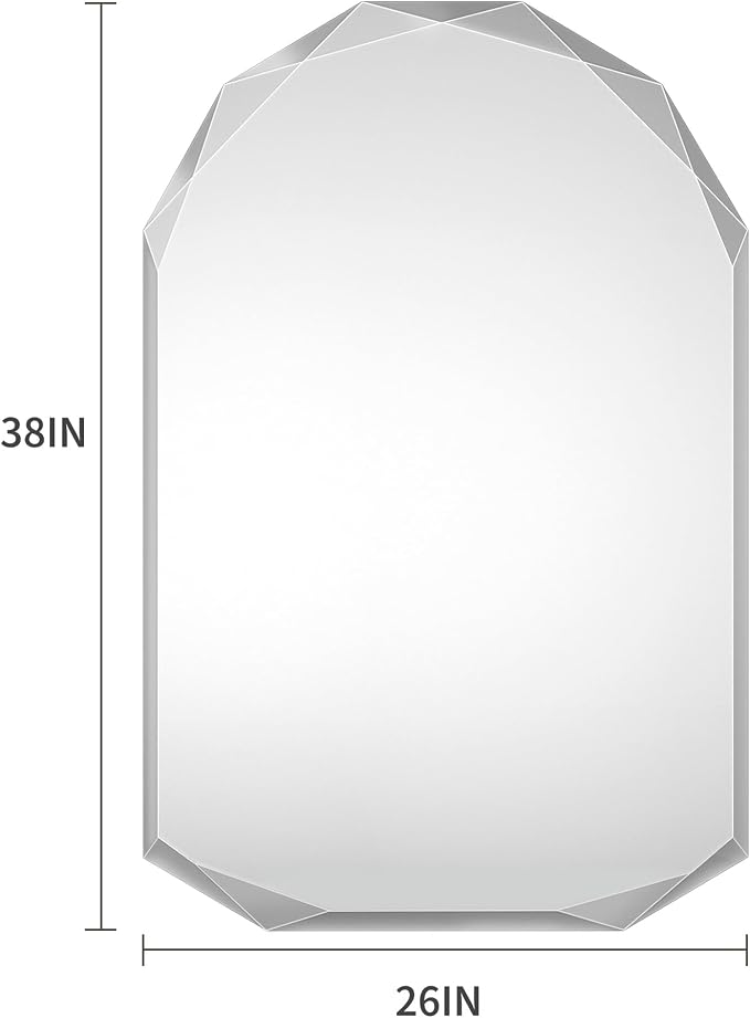 Suidia Bathroom Mirror, Frameless Bathroom Mirror - Image 3