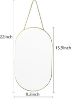 Gold Oval Mirror, Vanity Mirror - Image 4