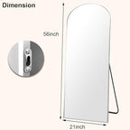 HARRITPURE 56"x21" Arched Full Length Mirror Free Standing Floor Mirrors - Image 5