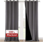NICETOWN 100% Blackout Blinds, 52 inches x 120 inches, Laundry Room Decor by NICETOWN
