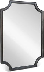 WallBeyond 24" x 36" Full Scalloped Corners Arch Rectangle Wall Mirror - Image 4