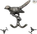 12 pcs Antique Silver Bird Decorative Wall Hooks by DIYDecorHub