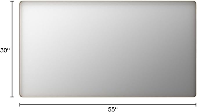 LOAAO 55”X30” Gold Bathroom Mirror, Rounded Rectangle Gold Frame Mirror - Image 9