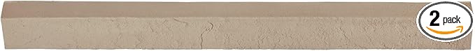 2-Pack Beige Faux Stone Ledger & Trim Panels, 35.62" x 2.25" x 3.25", by Wallwell