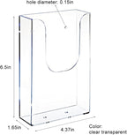 Brochure Holder Wall Mount, Transparent Acrylic, 4.3 x 1.6 x 6.5 inches - Image 2