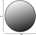 HARRITPURE Round Mirror 19.6 Black Wall Mounted Circle Mirrors Vanity Mirror - Image 9
