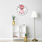 Mxocom Pink Pig Wall Clock Funny Cartoon Pig Wearing Red Bandana 10 Inch Silent - Image 5
