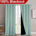 NICETOWN Full Shading Curtains 90 inches Long 2 Panels Set - Image 2