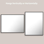 LOAAO 28"X36" Black Rectangle Bathroom Mirror Wall, Matte Black Aluminum Alloy - Image 4