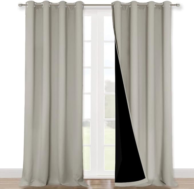 NICETOWN Natural 100% Blackout Curtains by NICETOWN