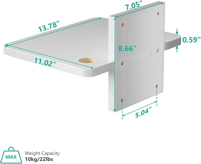 WALI Floating TV Shelf, 1 Tier Projector Shelf - Image 2