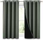 NICETOWN 100% Blackout Curtains 54 inches Long, Double-Deck Completely Blackout by NICETOWN