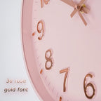 HZDHCLH Pink Wall Clocks Battery Operated, 12 inch Silent Non Ticking Modern - Image 5