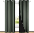 NICETOWN Dark Mallard Blackout Curtains 84 inches Long, Full Light Blocking by NICETOWN