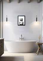 Funny Bathroom Wall Decor Framed Black and White Bathroom Wall Art Toilet Paper - Image 6