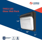 Lithonia Lighting 18" LED Wall Pack Outdoor Light Fixture, Building Wall Light - Image 5