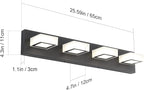 Ralbay Modern LED Black Vanity Lights 4 Lights Acrylic Bathroom Vanity Lighting - Image 6