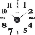 AILILIFE 20-28 Inch DIY Wall Clock 3D Frameless Silent Non-Ticking, Modern by AILILIFE