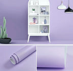 118"x17.7" Purple Wallpaper Solid Color Peel and Stick Wallpaper Purple Contact - Image 2