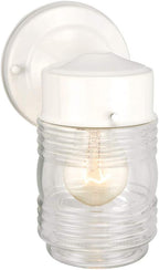 Design House Jelly Jar 1-Light Outdoor Wall Lantern, Wet Rated Exterior Porch - Image 3