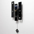 SHISEDECO Creative Mute Modern Large Pendulum Clock in Black and White Color - Image 2