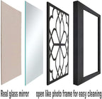 Wocred Set of 4 Mirrors Square Wall Mirror, Gorgeous Rustic Farmhouse Accent - Image 2