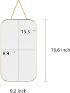 Gold Rectangular Wall Mirror, 15.6x9.2 Inch Modern Decorative Wall Mirror - Image 3