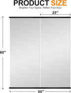 Delma Large Full Body Mirror for Yoga, Frameless Wall-Mounted Glass Panel 2PCS - Image 5