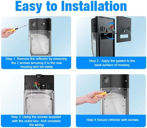 30W LED Wall Pack Light, Dusk to Dawn Outdoor Lighting Sensor, LED Outdoor Wall - Image 4