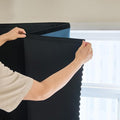 AJAZZ Self Adhesive Curtains 100% Blackout Shades Window Cover Sticky Curtain by AJAZZ