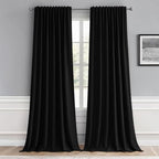 MIULEE Black Back Tab Blackout Curtains 96 Inch Length 2 Panels Set by MIULEE