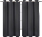 LEMOMO Blackout Curtains 42 x 63 inch/Dark Grey Curtains Set of 2 - Image 2