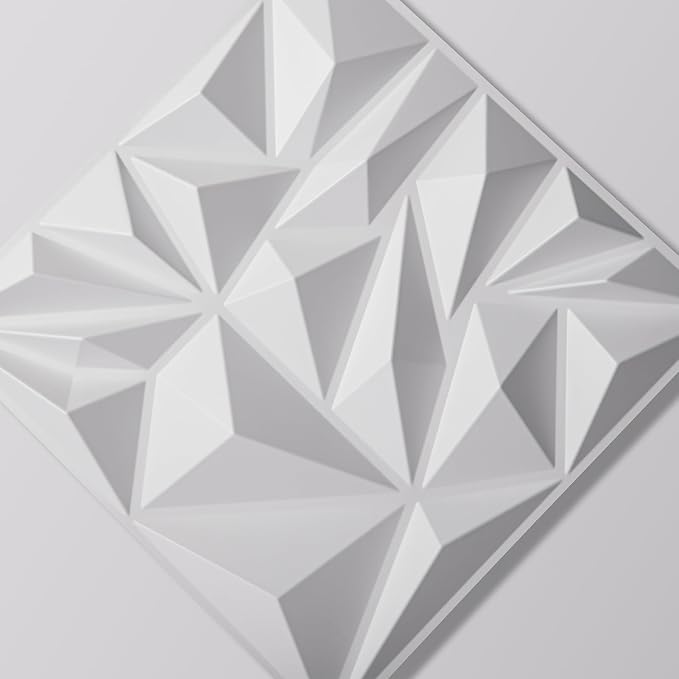 Art3d 50-Pack 3D Wall Panels for Interior Wall Decor, Modern Diamond Textured - Image 8