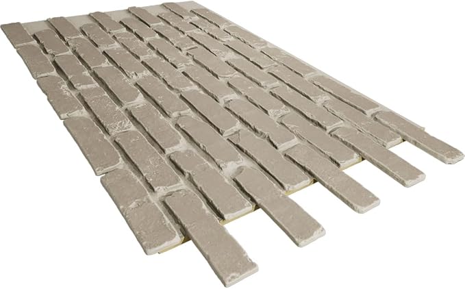 EverStone Aged Brick Faux Brick Panel, 46 7/8"W x 27"H x 1 1/4"D, Antique Pearl - Image 6