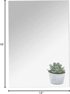 16"x12" Acrylic Mirror Sheet, Flexible Non Glass Body Mirror Tiles Large Self - Image 10
