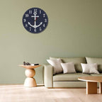 Mxocom Anchor Wall Clock Boat Anchor Marine Navigation Blue 10 Inch Silent Non - Image 7