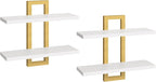 HOOBRO Floating Shelves, 15 Inch Wall Shelf Set of 2, Wall Mounted Storage by HOOBRO