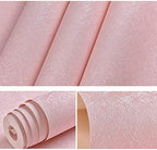 Cohoo Home Silk Pink Wallpaper Peel and Stick Contact Paper Pink Textured Silk - Image 3
