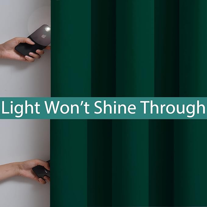 Yakamok 100% Blackout Curtains 84 Inches Long, 2 Thick Layers Heat and Full - Image 3