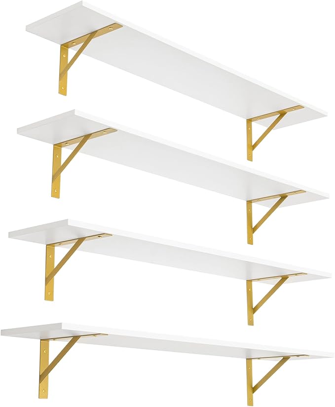 DINZI LVJ Long Wall Shelves, 47.3" Wall Mounted Shelves, Large Floating Shelves by DINZILVJ