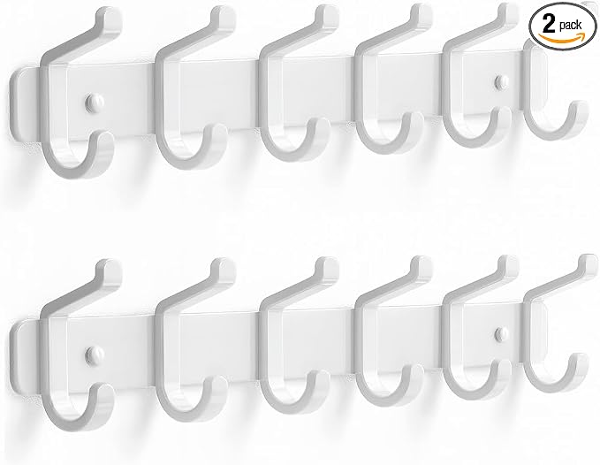 pickpiff Coat Rack Wall Mounted Heavy-Duty: Metal Coat Hanger 6 Hooks by pickpiff