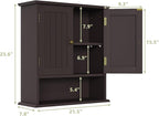 Smuxee Brown Bathroom Cabinet Wall Mounted, Small Medicine Cabinet - Image 3