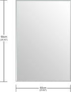 Ruomeng Wall Mirror Beveled Edge Frameless Mirror 24” x 36" Accent Mirror - Image 4