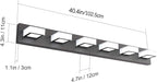 Ralbay Modern Black Vanity Lights Fixtures 6 Lights Acrylic Modern LED Matte - Image 5