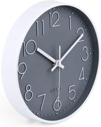jomparis 10 Inch Gray Wall Clock Battery Operated Silent & Non-Ticking Wall - Image 6