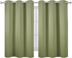 LEMOMO Sage Green Blackout Curtains/38 x 54 Inch/Set of Two Panels Grommet - Image 2